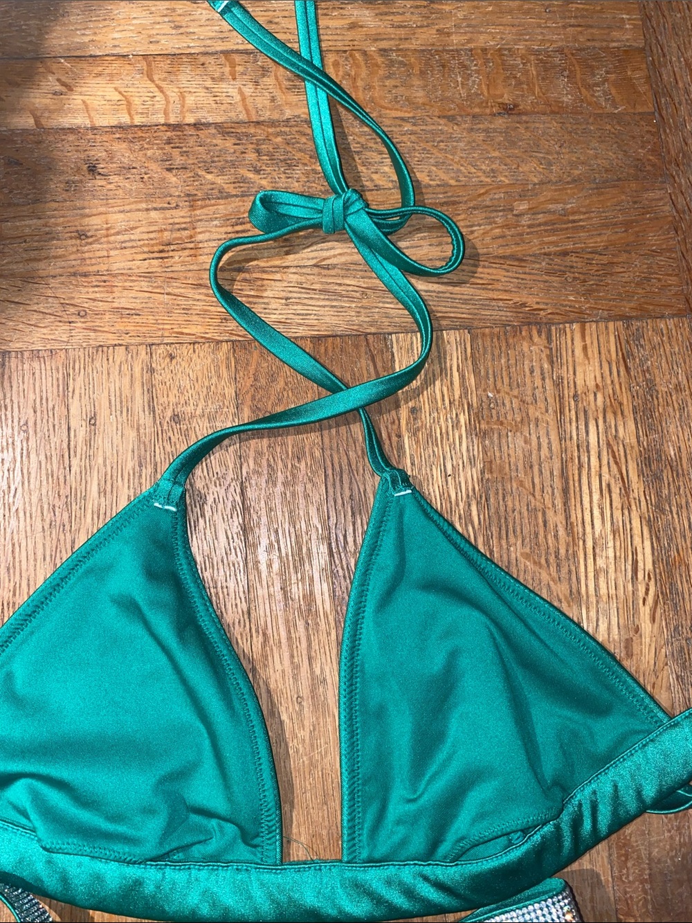 Victoria Secret Rhinestone Bikini Top M Bottom S - Picture 5 of 6